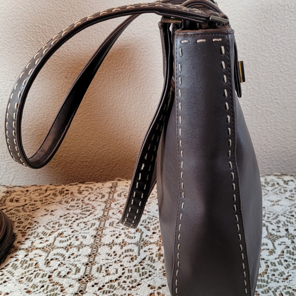 Guess Brown Leather Purse Handbag - image 5